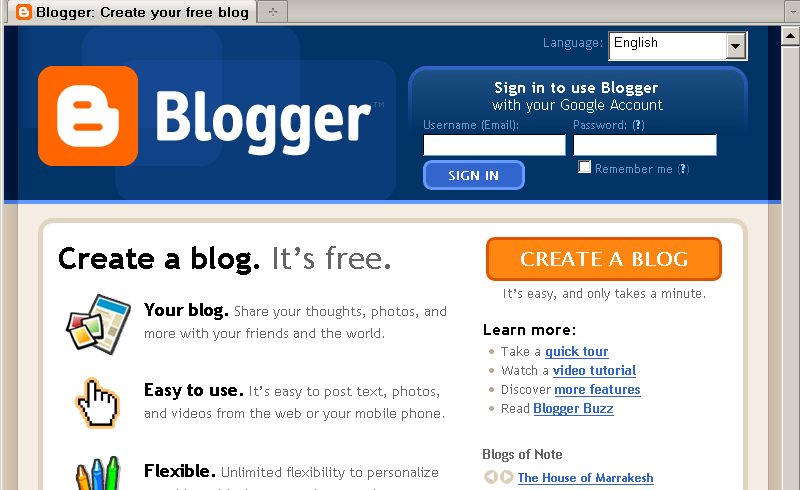 UPNORTE_blogger_login