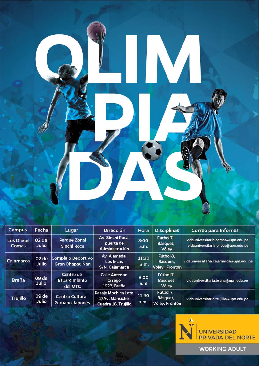 olimpiadas working adult 2017: deporte e integración