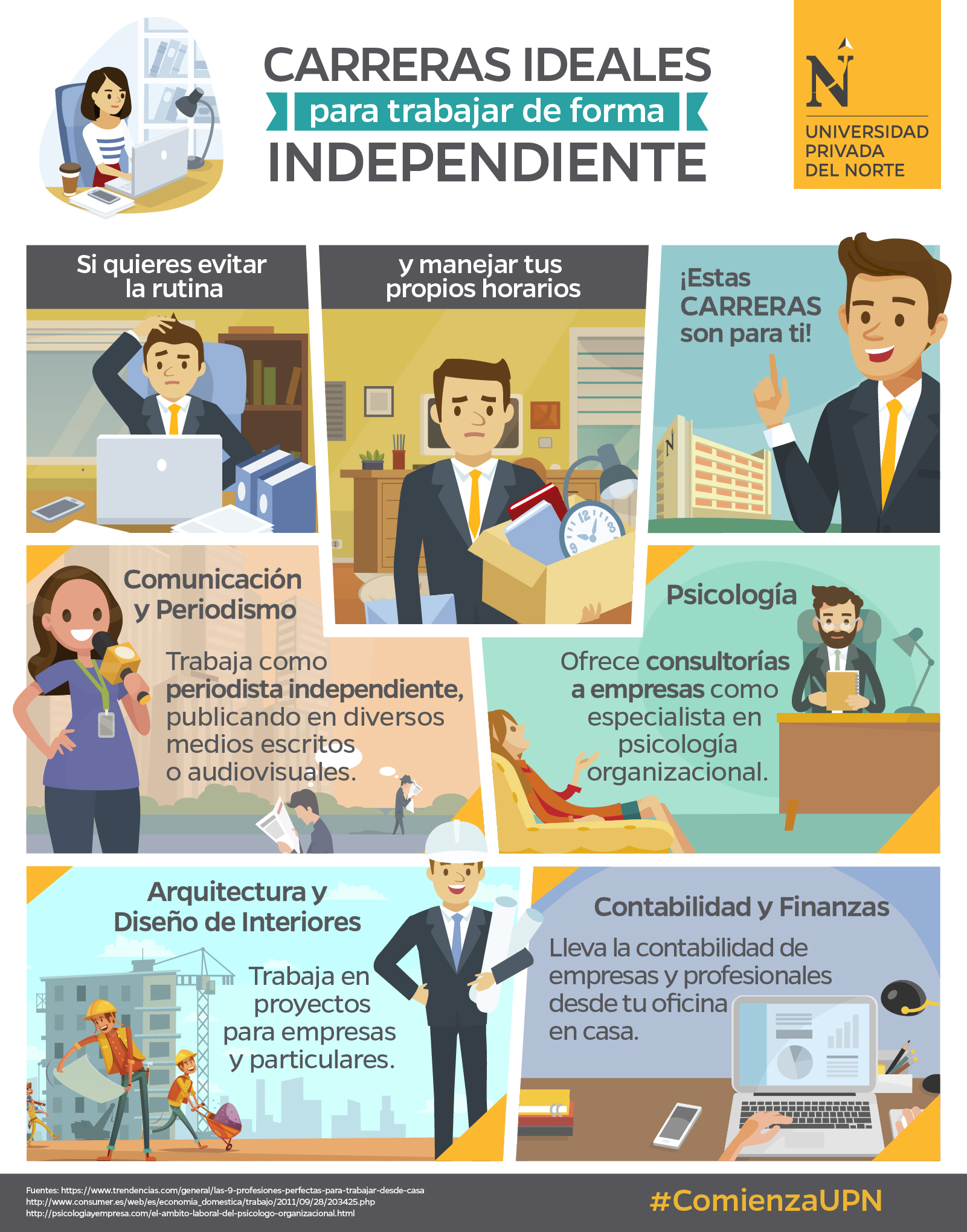 carreras ideales para trabajar de forma independiente