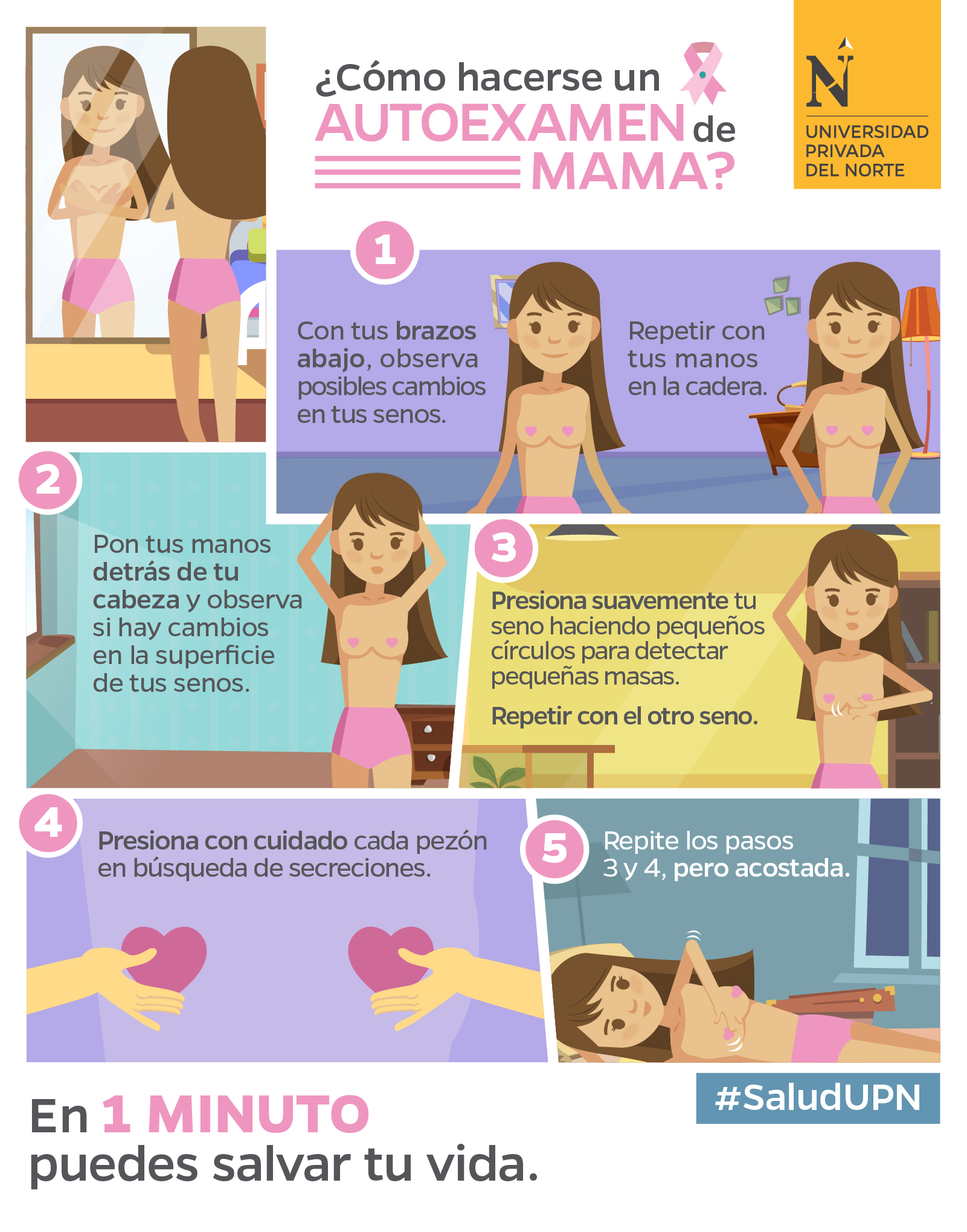 ¿cómo hacerse un autoexamen de mama?