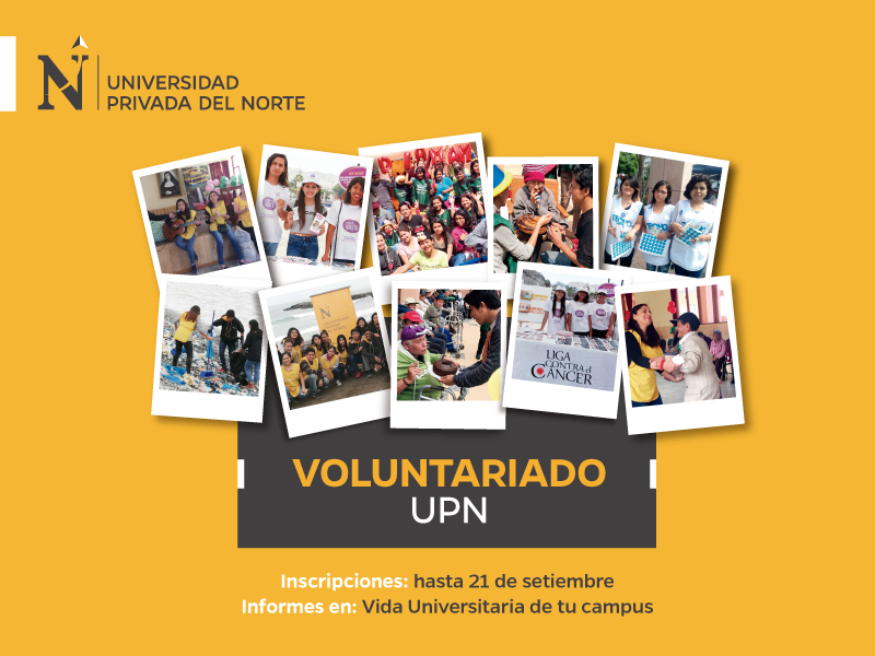 No pierdas la oportunidad de unirte al Voluntariado UPN