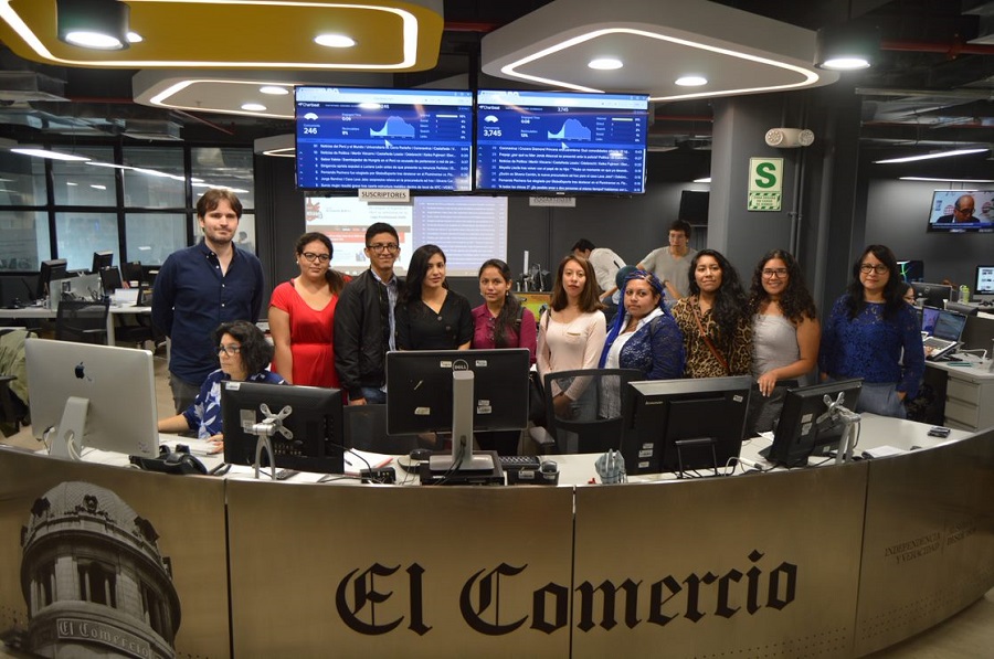 ¡Pasantía de portada! Nuestros estudiantes conocieron El Comercio, Andina y El Peruano
